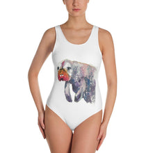 Load image into Gallery viewer, Colorful Manatee Print One-Piece Swimsuit