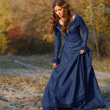 Load image into Gallery viewer, Autumn Vintage Women Medieval Renaissance Victorian Dress Cosplay Costume Princess Long Maxi Robe Femme Christmas Ball Gowns