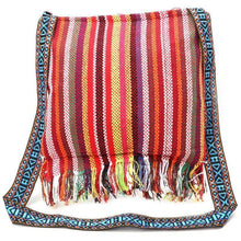 Load image into Gallery viewer, Linen Thai Embroidery Totes Shoulder Tassels National Tibet Floral Soft Bags
