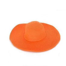 Load image into Gallery viewer, Solid Color Fashion Seaside Sun Visor Hat Large Brimmed Straw Sun Hat Folding Beach Hat