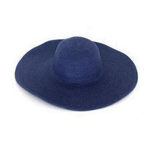 Load image into Gallery viewer, Solid Color Fashion Seaside Sun Visor Hat Large Brimmed Straw Sun Hat Folding Beach Hat