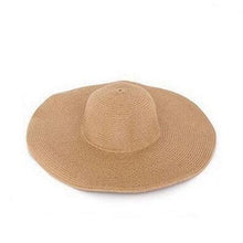 Load image into Gallery viewer, Solid Color Fashion Seaside Sun Visor Hat Large Brimmed Straw Sun Hat Folding Beach Hat