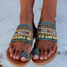 Load image into Gallery viewer, Summer Coin Beach Women Slippers Flip Flops Sandals