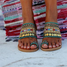 Load image into Gallery viewer, Summer Coin Beach Women Slippers Flip Flops Sandals
