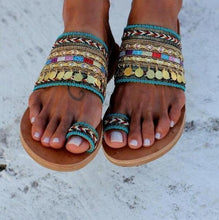 Load image into Gallery viewer, Summer Coin Beach Women Slippers Flip Flops Sandals