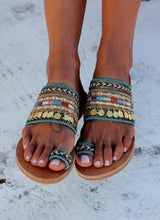 Load image into Gallery viewer, Summer Coin Beach Women Slippers Flip Flops Sandals