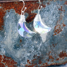 Load image into Gallery viewer, Bling Crystal Magic Moon Eardrop Pendant Handmade Wire Earrings
