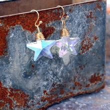 Load image into Gallery viewer, Bling Crystal Magic Moon Eardrop Pendant Handmade Wire Earrings