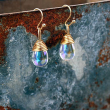 Load image into Gallery viewer, Bling Crystal Magic Moon Eardrop Pendant Handmade Wire Earrings