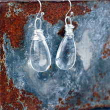 Load image into Gallery viewer, Bling Crystal Magic Moon Eardrop Pendant Handmade Wire Earrings