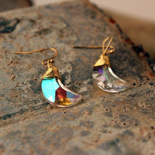 Load image into Gallery viewer, Bling Crystal Magic Moon Eardrop Pendant Handmade Wire Earrings
