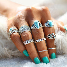 Load image into Gallery viewer, Creative 10PCS Set Simple Vintage Metal Geometric Ring