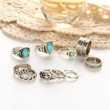 Load image into Gallery viewer, Creative 10PCS Set Simple Vintage Metal Geometric Ring