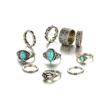 Load image into Gallery viewer, Creative 10PCS Set Simple Vintage Metal Geometric Ring