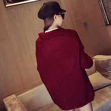 Load image into Gallery viewer, Casual Solid Color Knitted Long Cardigan