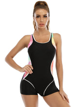 Load image into Gallery viewer, 2023 Patchwork Sport One Piece Swimsuit Plus Size Swimwear Women Professional Sport Bathing Suit Surfing Swimsuits Swimming Suit
