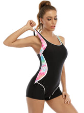 Load image into Gallery viewer, 2023 Patchwork Sport One Piece Swimsuit Plus Size Swimwear Women Professional Sport Bathing Suit Surfing Swimsuits Swimming Suit
