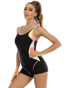 2023 Patchwork Sport One Piece Swimsuit Plus Size Swimwear Women Professional Sport Bathing Suit Surfing Swimsuits Swimming Suit