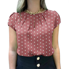 Load image into Gallery viewer, 2024 Summer Tunic Tops ZANZEA Women Short Sleeve Polka Dots Blouse Work Holiday Shirt Casual O Neck Blusas Female Chemise Mujer
