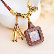 Load image into Gallery viewer, Tibetan Ethnic Style Pendant Rope Zakilam Tangka Women&#39;s Neck Hanging Gold Yellow God of Wealth Hanging Rope

