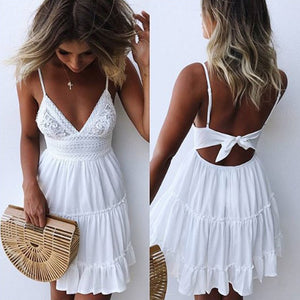 Sexy Lace Sling Stitching Explosions Women Sexy Dress