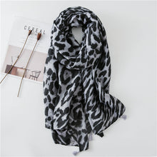 Load image into Gallery viewer, Classic Leopard Print Spring, Autumn, and Winter Long Versatile Cotton and Linen Scarf Dual Purpose Shawl
