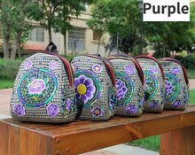 Load image into Gallery viewer, Ethnic Embroidery Bag Embroidered Canvas Shoulder Color Backpack
