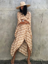 Load image into Gallery viewer, Beach Cover Ups for Swimwear Women Black Tie Dye Kimono Swimsuit Cape Summer Dress 2022 Beachwear Outfits Sales
