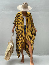 Load image into Gallery viewer, Beach Cover Ups for Swimwear Women Black Tie Dye Kimono Swimsuit Cape Summer Dress 2022 Beachwear Outfits Sales
