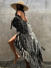 Load image into Gallery viewer, Beach Cover Ups for Swimwear Women Black Tie Dye Kimono Swimsuit Cape Summer Dress 2022 Beachwear Outfits Sales
