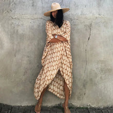Load image into Gallery viewer, Beach Cover Ups for Swimwear Women Black Tie Dye Kimono Swimsuit Cape Summer Dress 2022 Beachwear Outfits Sales
