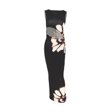 Load image into Gallery viewer, Black Dresses Women Summer New O-Neck Sleeveless Sexy Clubwear Hollow Out Dress Fashion Print Casual Elegant Slim Female Dresses
