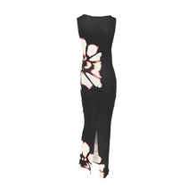 Load image into Gallery viewer, Black Dresses Women Summer New O-Neck Sleeveless Sexy Clubwear Hollow Out Dress Fashion Print Casual Elegant Slim Female Dresses
