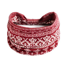 Load image into Gallery viewer, Bohemian Style Elastic Hair Bands Yoga Headband Women Headwear Print Vintage Cross Unisex Scrunchies Hair Accessories
