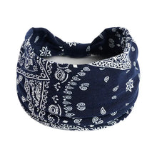 Load image into Gallery viewer, Bohemian Style Elastic Hair Bands Yoga Headband Women Headwear Print Vintage Cross Unisex Scrunchies Hair Accessories
