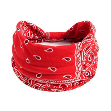 Load image into Gallery viewer, Bohemian Style Elastic Hair Bands Yoga Headband Women Headwear Print Vintage Cross Unisex Scrunchies Hair Accessories
