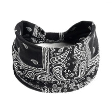 Load image into Gallery viewer, Bohemian Style Elastic Hair Bands Yoga Headband Women Headwear Print Vintage Cross Unisex Scrunchies Hair Accessories
