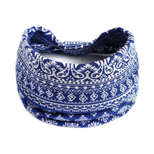 Load image into Gallery viewer, Bohemian Style Elastic Hair Bands Yoga Headband Women Headwear Print Vintage Cross Unisex Scrunchies Hair Accessories
