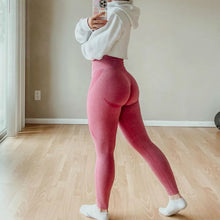 Load image into Gallery viewer, Contour Seamless Leggings Womens Butt&#39; Lift Curves Workout Tights Yoga Pants Gym Outfits Fitness Clothing Sports Wear Pink
