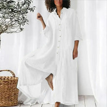Load image into Gallery viewer, Cotton LinenWomen Jumpsuit Oversized Vintage Button Jumpsuit Summer Women Casual Beach Playsuit Wide Legs Pants Loose Romper
