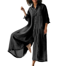 Load image into Gallery viewer, Cotton LinenWomen Jumpsuit Oversized Vintage Button Jumpsuit Summer Women Casual Beach Playsuit Wide Legs Pants Loose Romper
