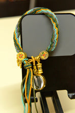 Load image into Gallery viewer, New Colors Handwoven Tibetan style hand rope Zakiram hand rope Green Tara Fifth Lord Tangka bracelet
