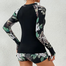 Load image into Gallery viewer, Female Swimsuit With Long Sleeves Swimwear Sports Surfing Tankini Set Beachwear Two-Piece Bathing Suits Pool Women Swimming Suit

