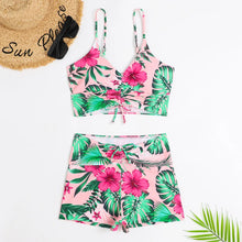 Load image into Gallery viewer, High Waist Bikini Swimsuit Women 2023 Push Up Bikini Floral Swimsuit Print Bikini boxers Swimwear Swim Trunks Bathing Suit
