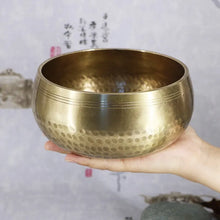 Load image into Gallery viewer, Nepal handmade Tibet Buddha sound bowl Yoga Meditation Chanting Bowl Brass Chime Handicraft music therapy Tibetan Singing Bowl
