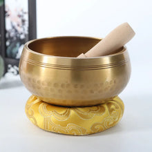 Load image into Gallery viewer, Nepal handmade Tibet Buddha sound bowl Yoga Meditation Chanting Bowl Brass Chime Handicraft music therapy Tibetan Singing Bowl
