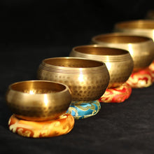 Load image into Gallery viewer, Nepal handmade Tibet Buddha sound bowl Yoga Meditation Chanting Bowl Brass Chime Handicraft music therapy Tibetan Singing Bowl
