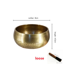 Load image into Gallery viewer, Nepal handmade Tibet Buddha sound bowl Yoga Meditation Chanting Bowl Brass Chime Handicraft music therapy Tibetan Singing Bowl
