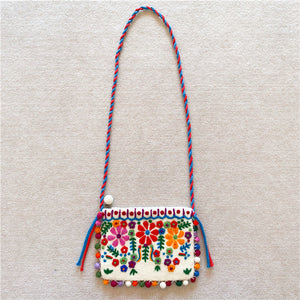 Nepal handmade wool felt floret shoulder bag Messenger bag Mori female mobile phone bag