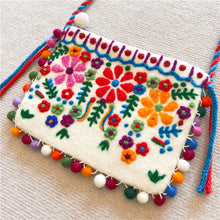Load image into Gallery viewer, Nepal handmade wool felt floret shoulder bag Messenger bag Mori female mobile phone bag

